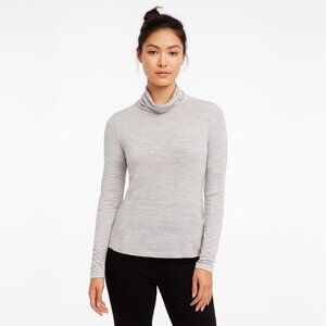 🆂🅰🅻🅴 A278 ☼ Long Sleeve Mock Turtleneck Shimmer Shirt